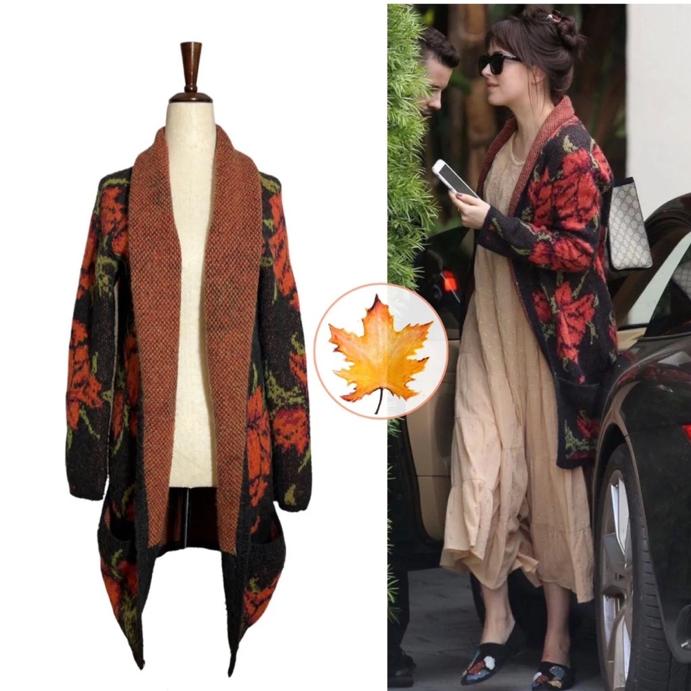 Free People Multicolor Floral Cardigan